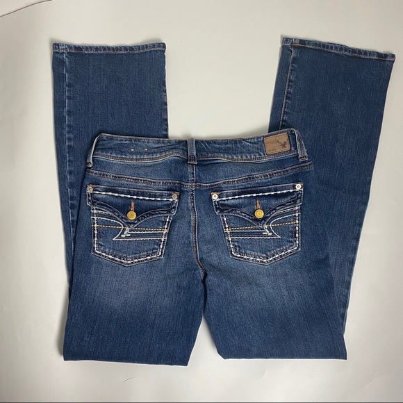 American Eagle kick boot jeans SZ 6 mid rise - Picture 3 of 11